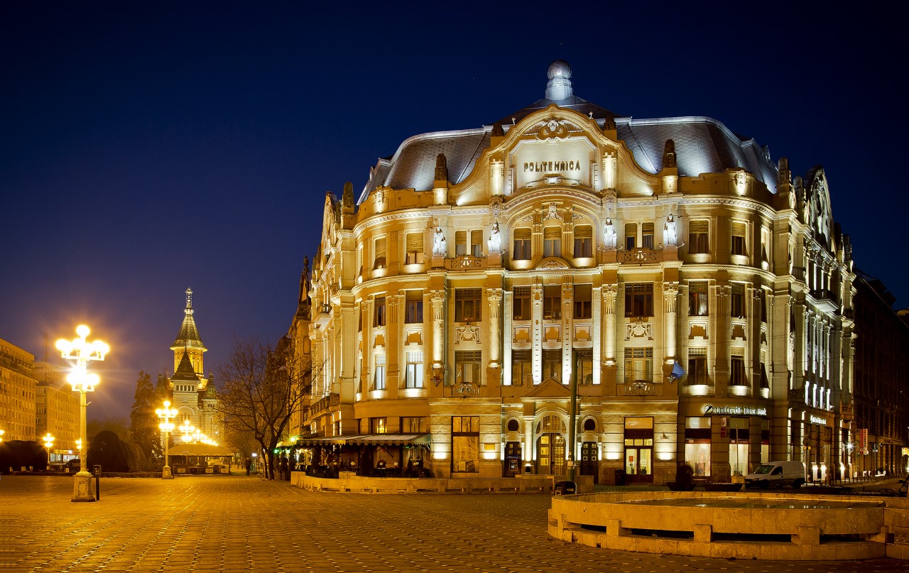 Edifício da Reitoria da Universidade Politécnica de Timisoara, na Roménia